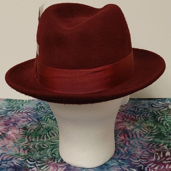 MEN'S MONTIQUE BEAVER LOOK 100% WOOL FELT FEDORA HAT. H81 - Picture 4 of 7